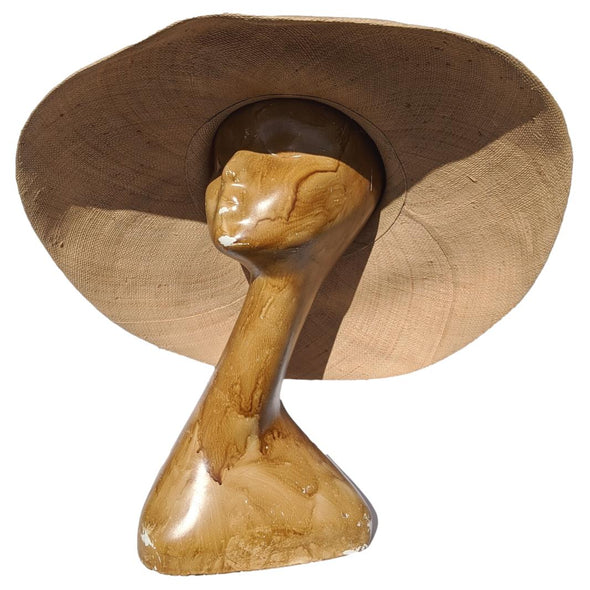 Flat Brim Natural Raffia Hat | 6 Inches Brim | Tan Raffia Hat | Soava