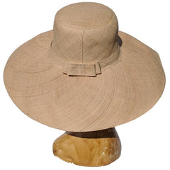 Flat Brim Natural Raffia Hat | 6 Inches Brim | Tan Raffia Hat | Soava