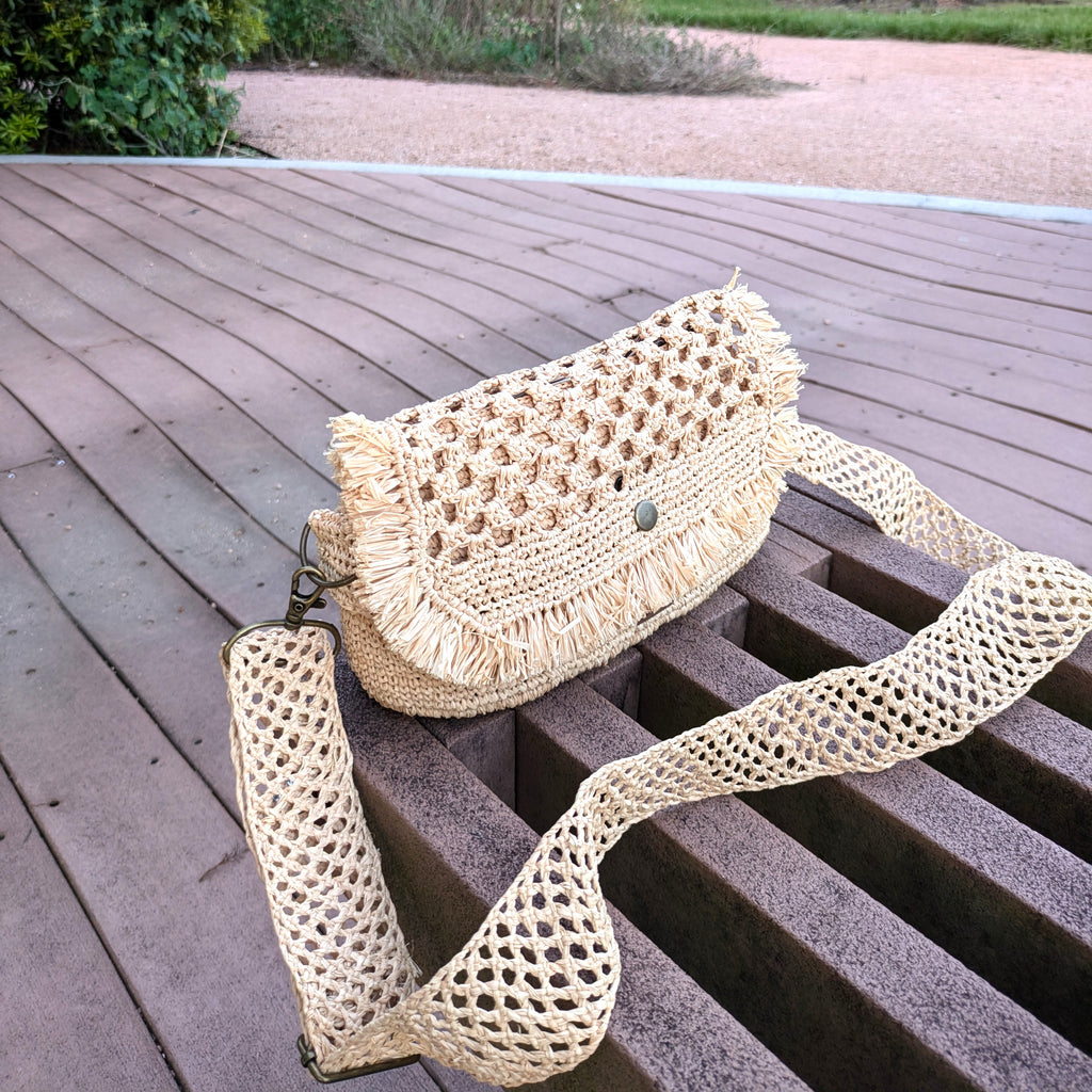 Small Natural Raffia Shoulder Bag