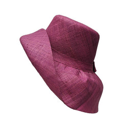 AUDREY | 5 Inches Shapeable Wide Brim Raffia Hat  | Lavender |  UPF 50