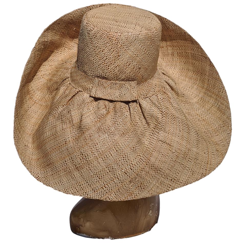 UPF 50 | 7 Inches Oversized Brim Raffia Sun Hat | Natural and Tan Straw Hat for Women | Soava