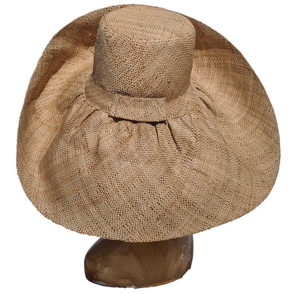 UPF 50 | 7 Inches Oversized Brim Raffia Sun Hat | Natural and Tan Straw Hat for Women | Soava