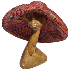 Oversized Sun Hat 7" Brim Multicolored Raffia Hat | Sun hat for women | UPF 50 | Soava