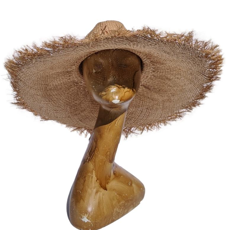 Raffia Hat for Women | Natural Hat with Fringes | Wide Brim | Soava