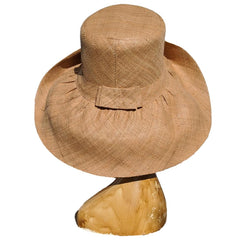 AUDREY |  5 Inches Shapeable Wide Brim Raffia Hat | Tan