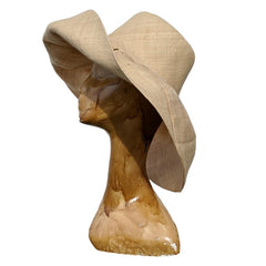 7 Inches Shapeable & Wide Brim Natural Raffia Hat | Natural Straw Hat for Women