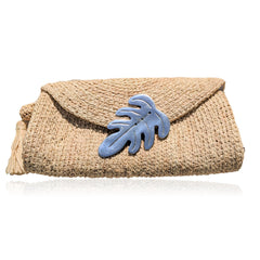 Raffia Straw Clutch Bag (Natural)