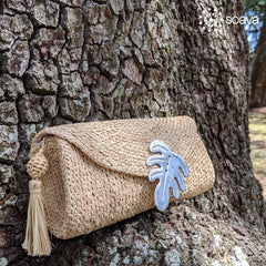 Raffia Straw Clutch Bag (Natural)